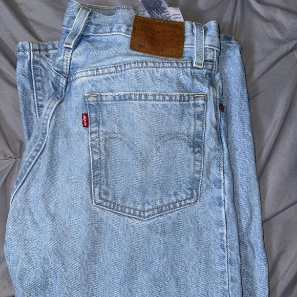 Levis 501 Jeans Womens 26x26 Blue Denim Straight Leg Buttonfly Retro - Picture 8 of 10